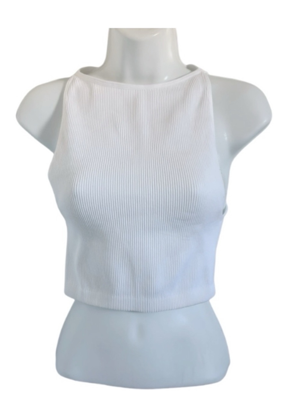 Cotton On Ribbed Cropped Tank Top Y2K Athletic Sporty Clean Girl Size M/L